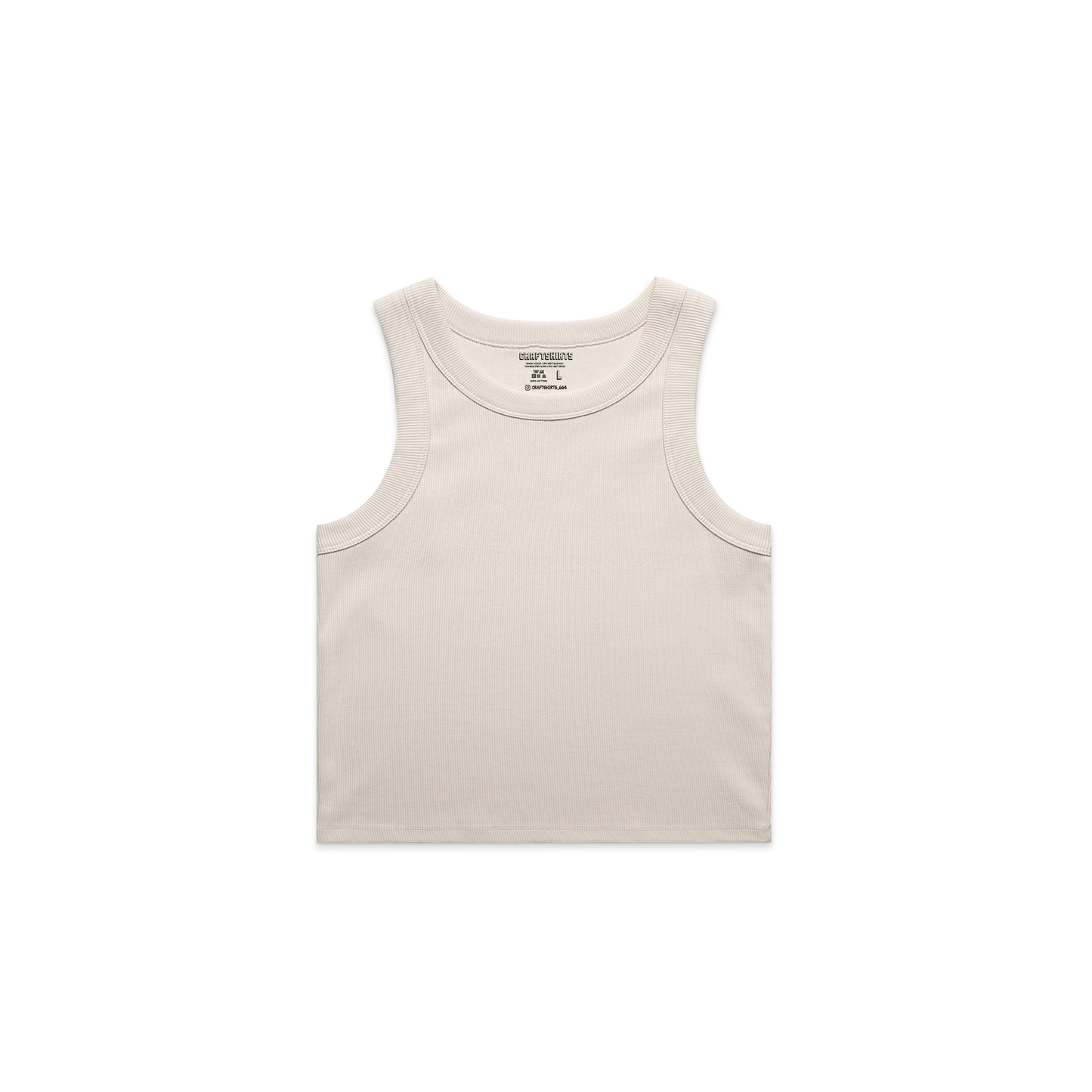 Top corto con ribete orgánico personalizado