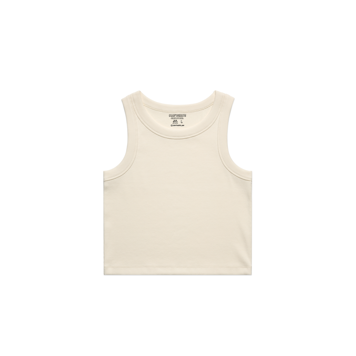 Top corto con ribete orgánico personalizado