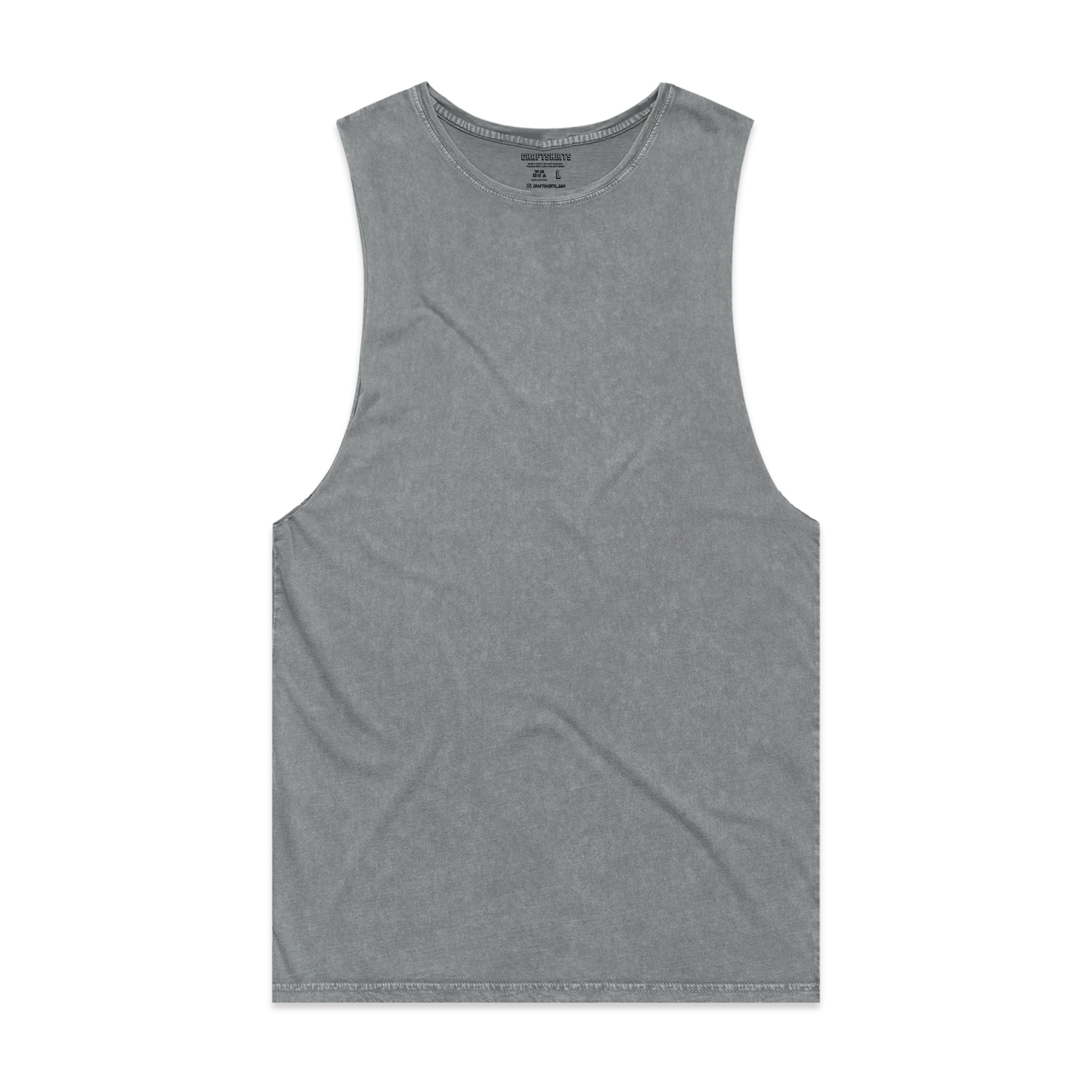 Camiseta banard sin mangas con lavado a piedra personalizada