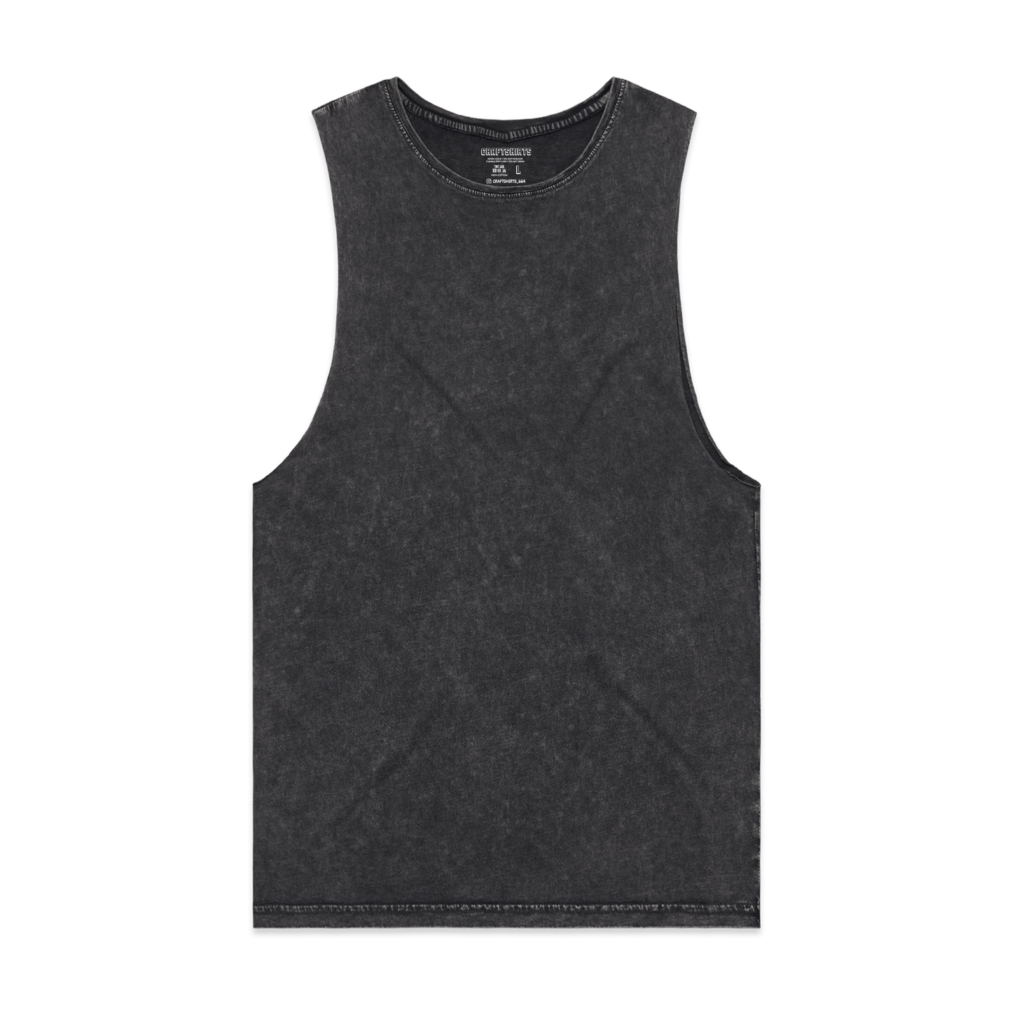 Camiseta banard sin mangas con lavado a piedra personalizada