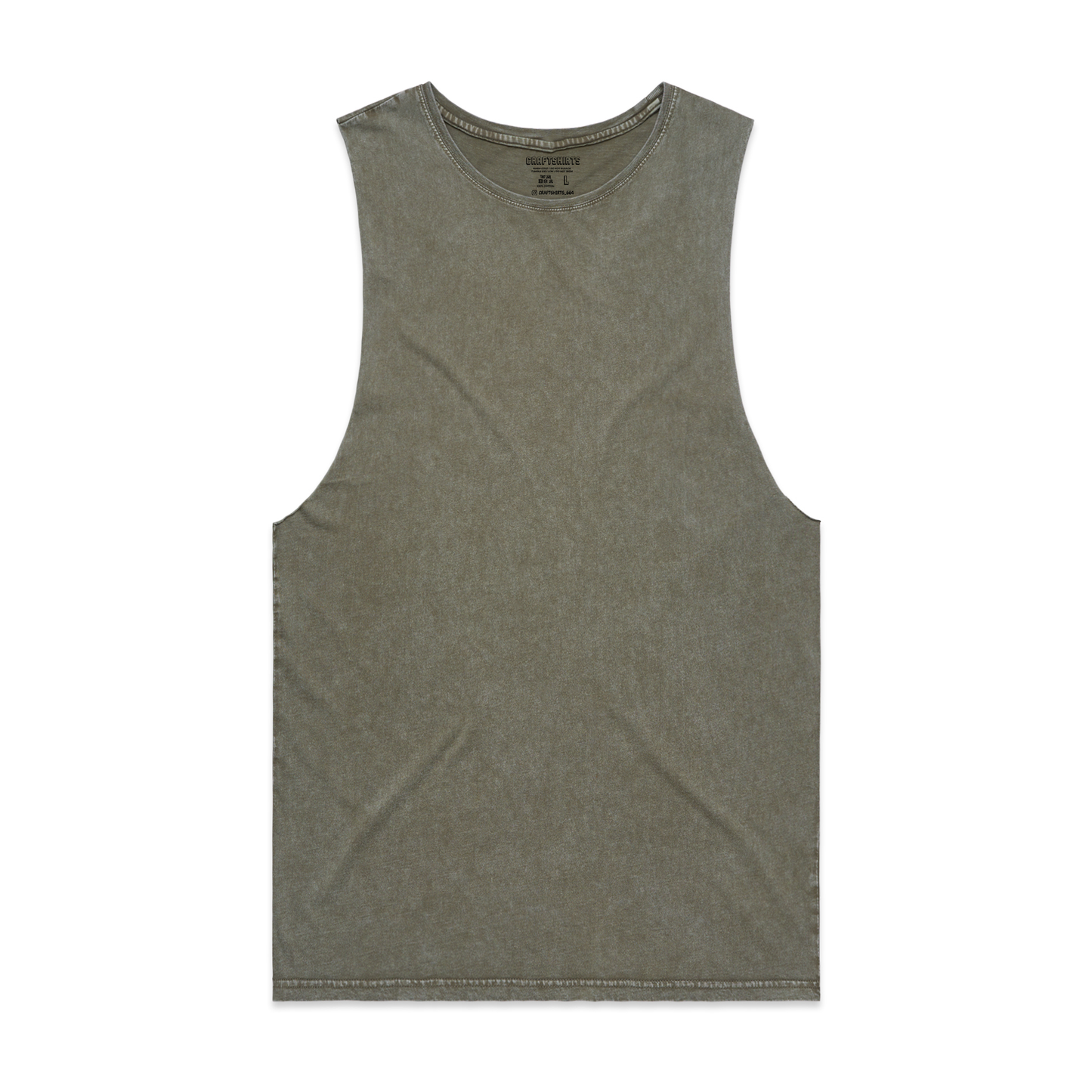 Camiseta banard sin mangas con lavado a piedra personalizada